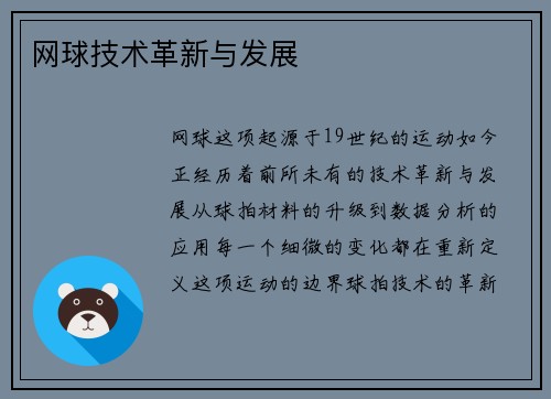 网球技术革新与发展